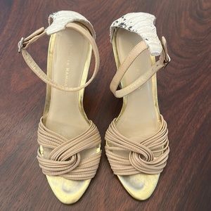 Loeffler Randall Anya Embossed Snake Wedges